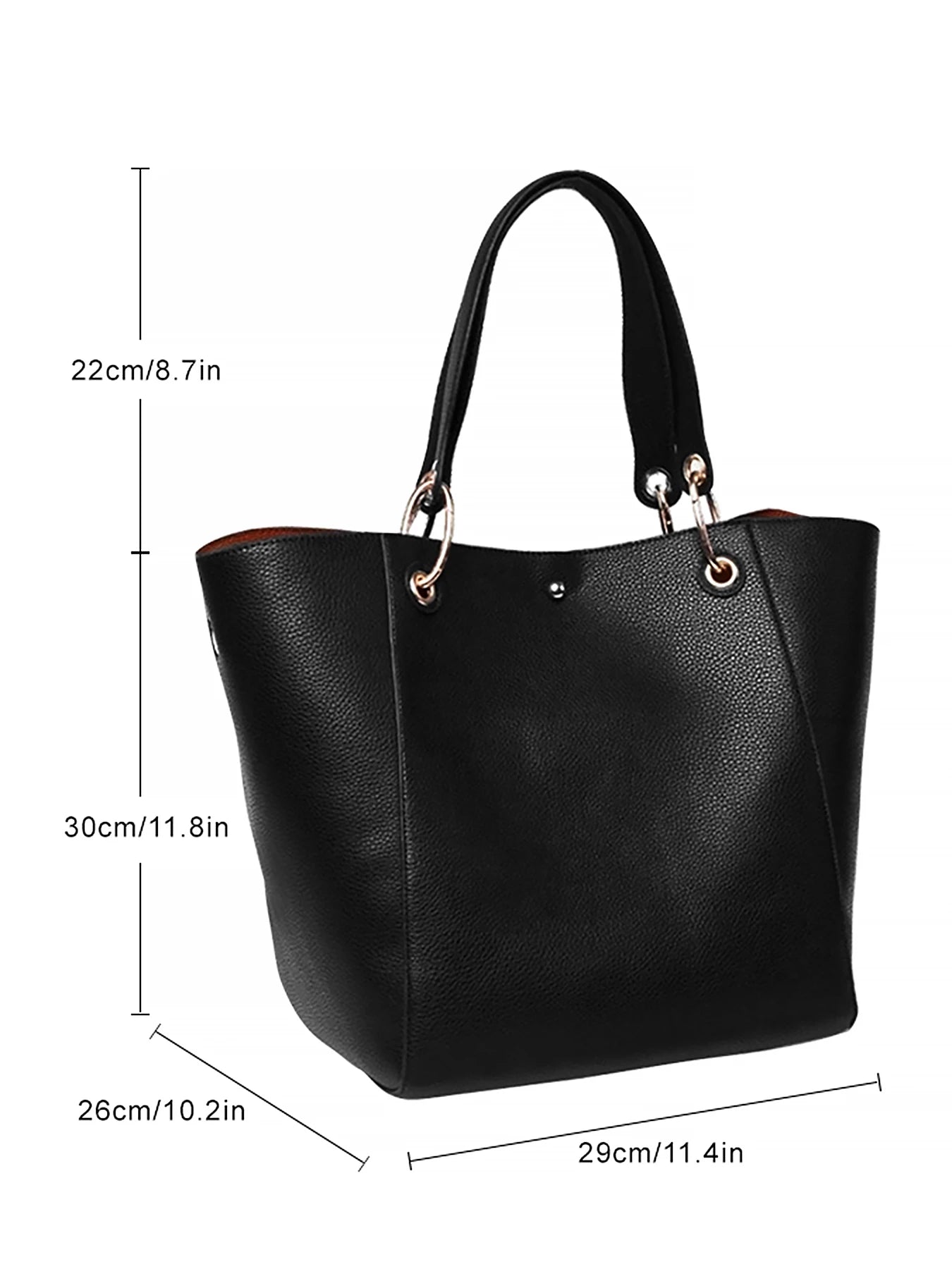 Women PU Leather Large Tote Bag Waterproof Shoulder Work Handbag TAVEN System LLC