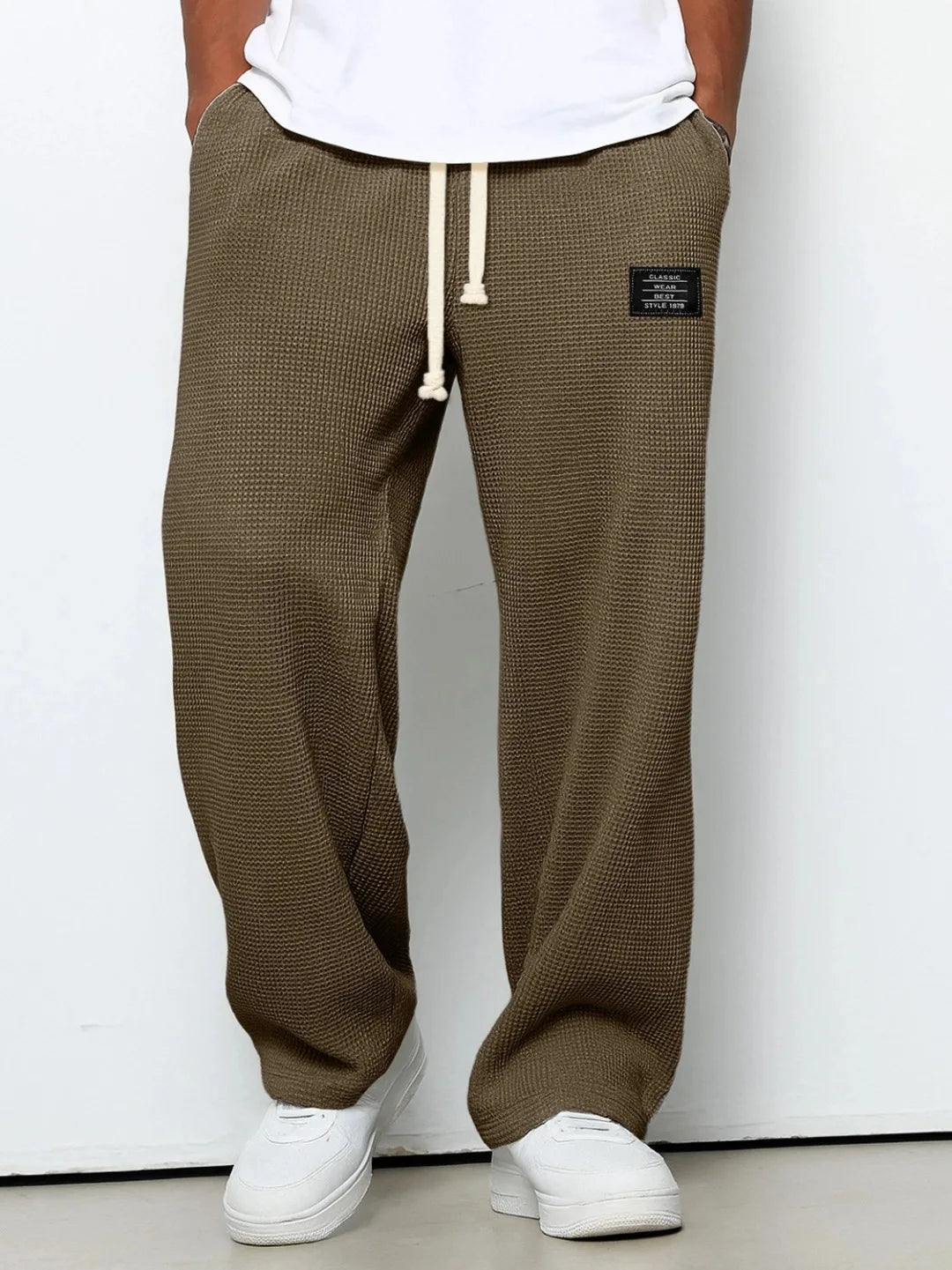 Men Straight Leg Sweatpants Elastic Waist Casual Sports Jogger TAVEN System LLC