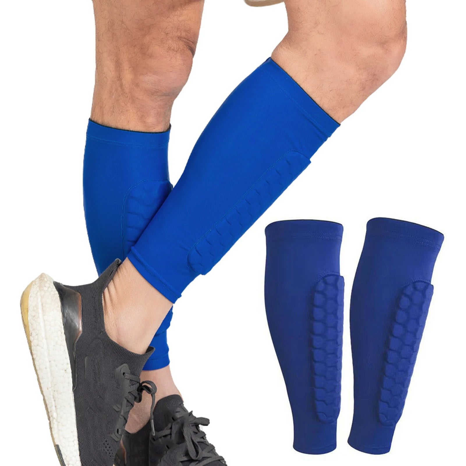 2pcs Shin Guards Football Basketball with Honeycomb Padding Breathable Nylon Anti Impact Sport Leg Protectors for Kids Adults TAVEN System LLC