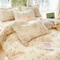 100 % Cotton Bedding Set Duvet Cover Set Luxurious Natural Floral Design Duvet Cover Pillowsham Pure Cotton Comfort Wrinkle Free TAVEN System LLC