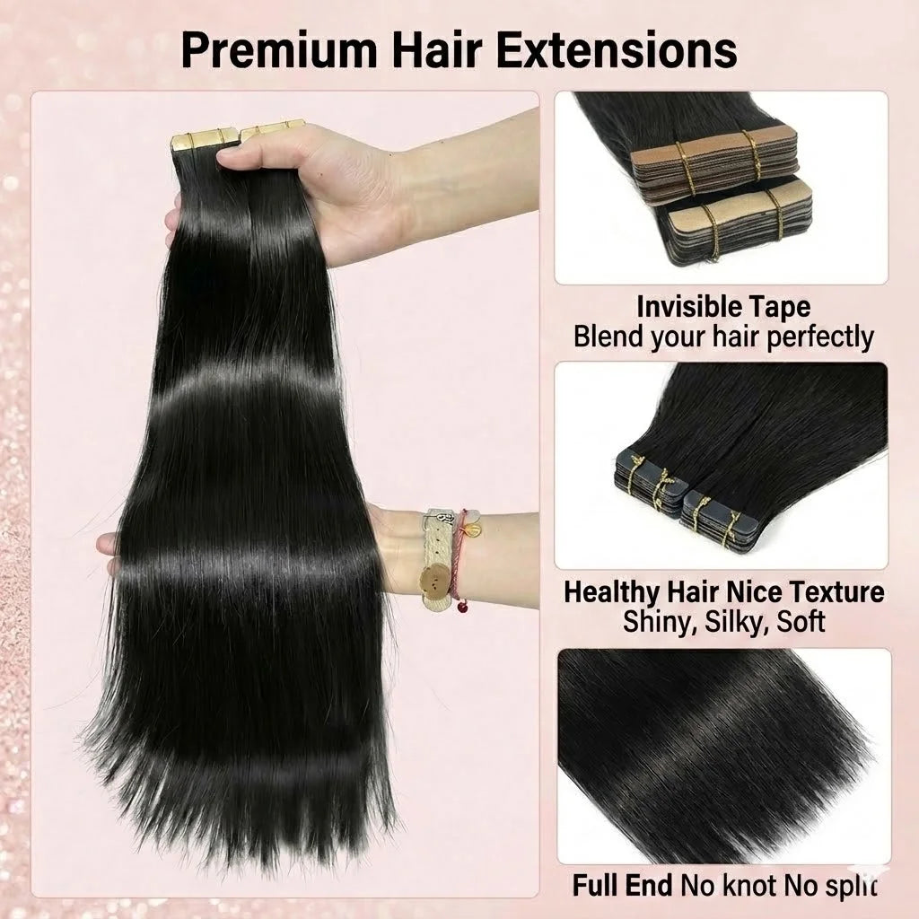 Skin Invisible Tape In Virgin Human Hair Extensions