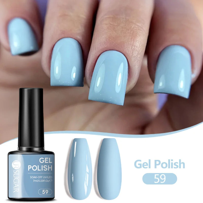 UR SUGAR 7ML Nail Gel Fresh Macaron 107 Colors All For Manicure Semi Permanent Soak Off LED UV Long-Lasting Nail Art Varnish TAVEN System LLC