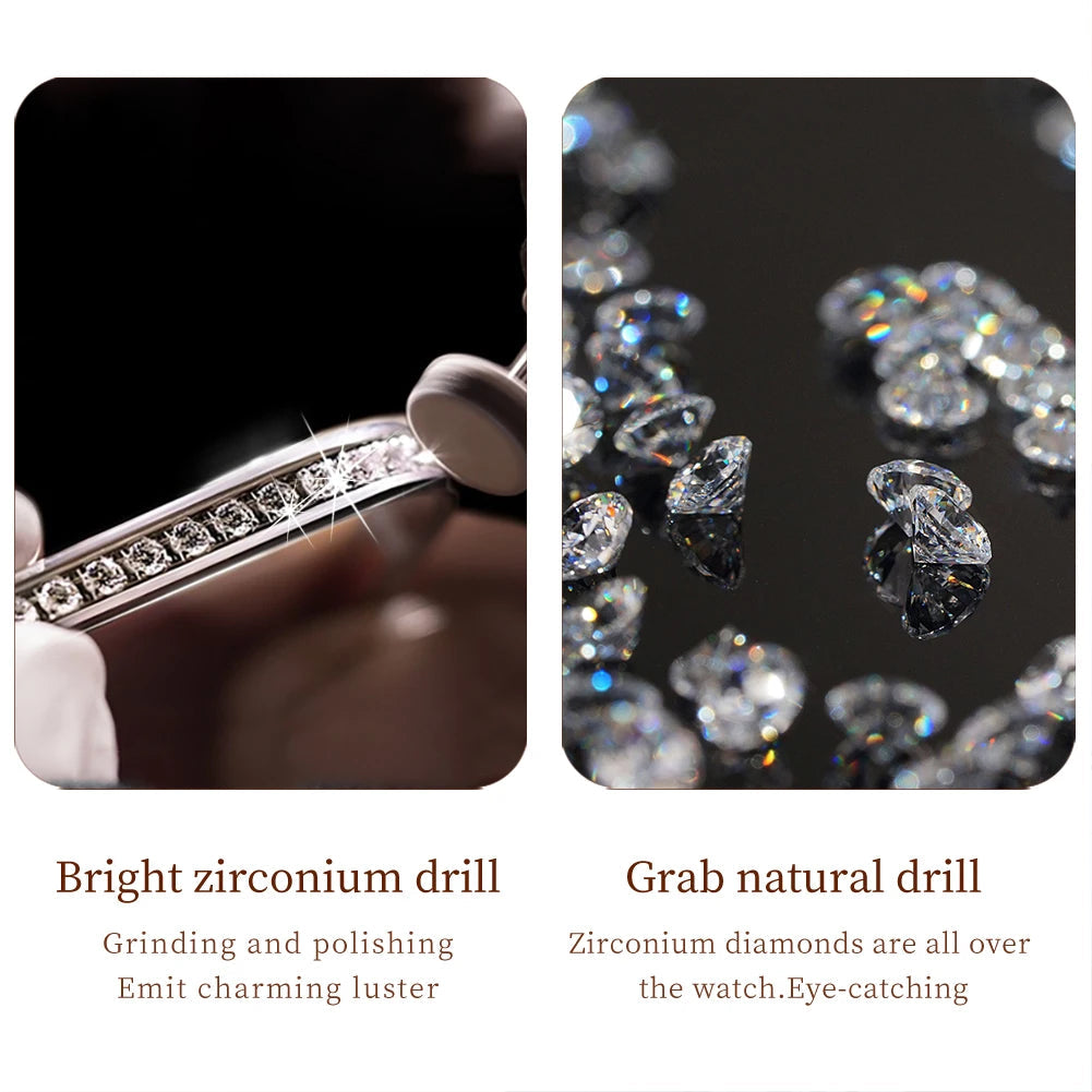 OLEVS Original Diamond Watch for Women Fashion Elegant Stainless Steel Waterproof Quartz Wristwatch Luxury Ladies Dress Watches TAVEN System LLC