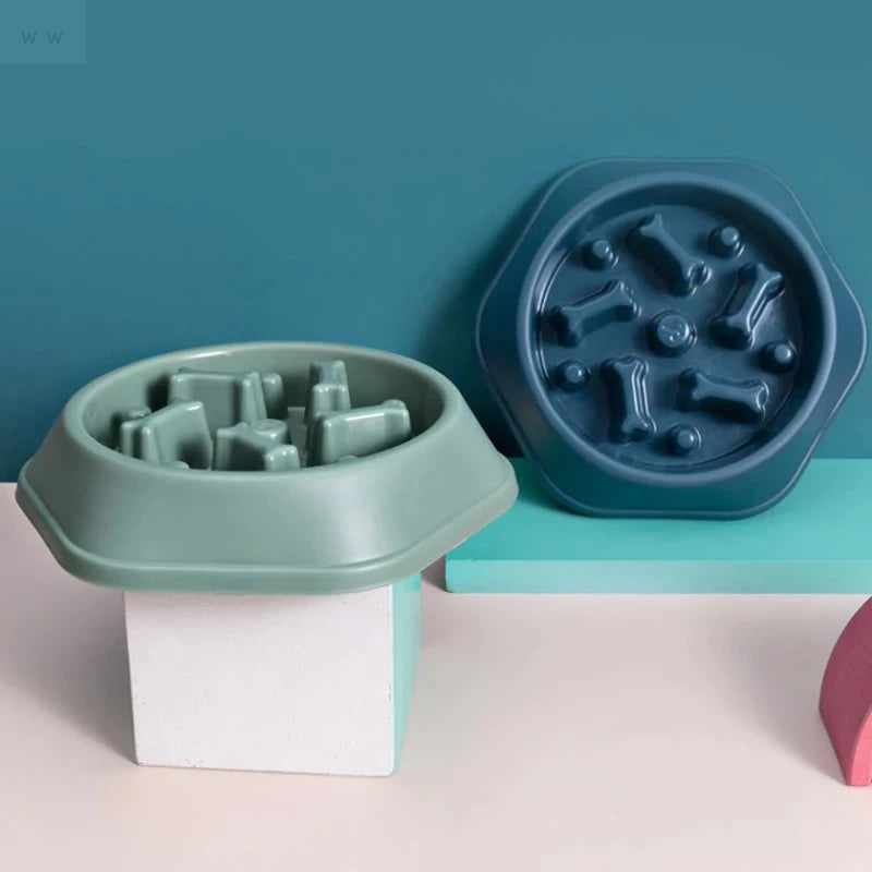 Pet Slow Food Bowl Anti-choking Feeder PP Plastic Dish Bowl Home Dog Eating Plate Anti-gulping Feeding Supplies TAVEN System LLC