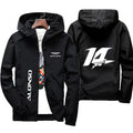 Aston Martin Racing Hooded Windbreaker Jacket Men Casual Zipper Coat