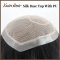 Toupee Color: 3#, Toupee Density: 90%, Length: 10 Inches - Silk Base Top With PU Men Toupee Male Breathable Men's Capillary Prosthesis 100% Real Natural Hair Replacement System Unit Wigs Taven