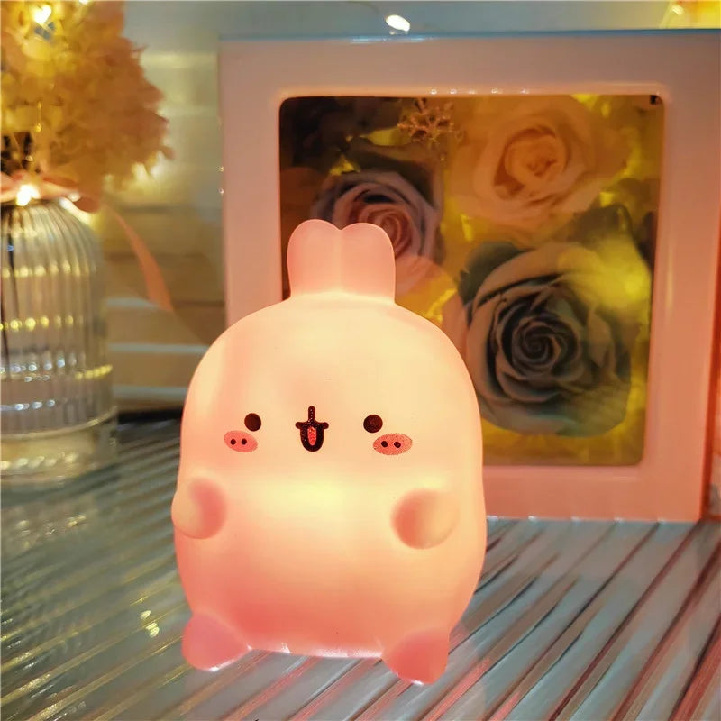 Rabbit Night Light Bedhead Bedroom LED Small Table Light Non Plug In Floor Stand Creative Atmosphere Night Light Decoration TAVEN System LLC