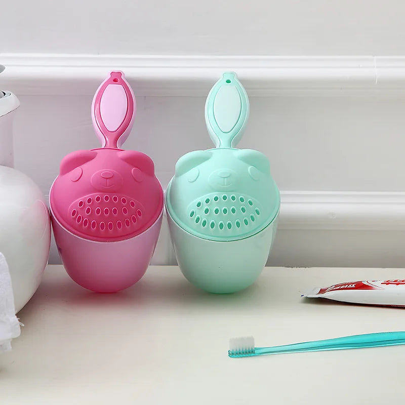 1PC Baby Cartoon Bear Bathing Cup Newborn Kid Shower Shampoo Cup Bailer Baby Kids Shower Water Spoon Bath Wash Cups for 3 Colors TAVEN System LLC