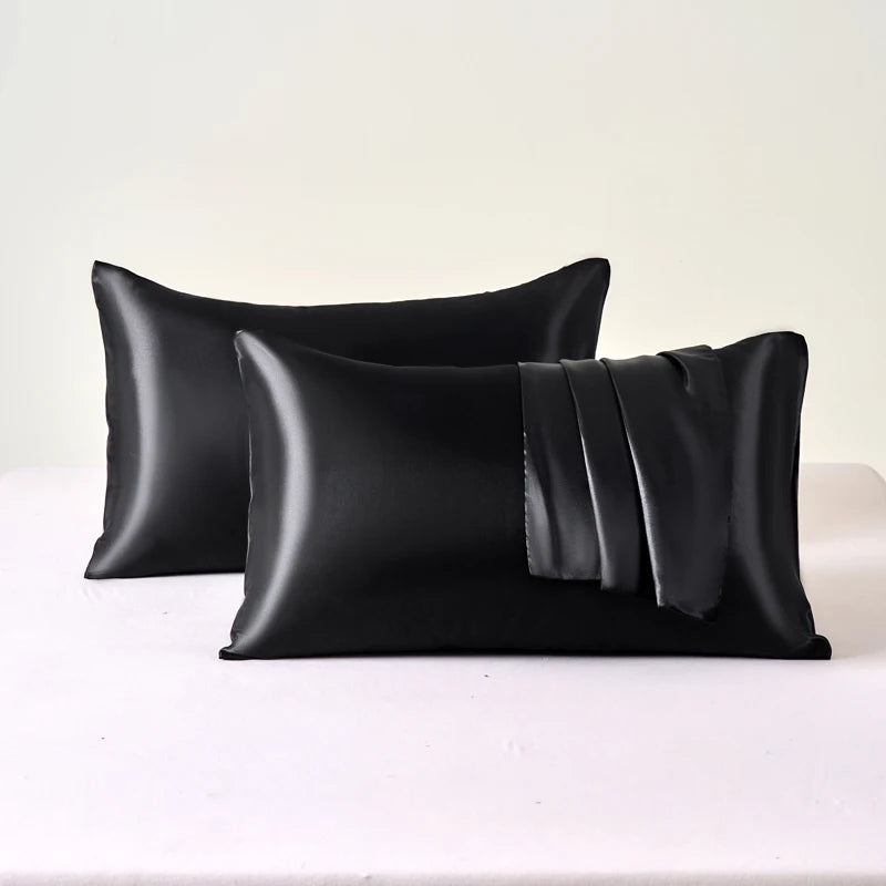 2pcs Satin Pillowcase for Skin and Hair, Satin Pillow Cases Set of 2 Soft Breathable Smooth Cooling Pillow Covers for Sleeping TAVEN System LLC