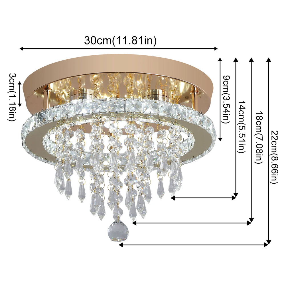 GreeLustr Luxury Crystal Chandelier Lustre Design Gold Modern Led Ceiling Light  Living Room Bedroom Hanging Lamp Lighting TAVEN System LLC