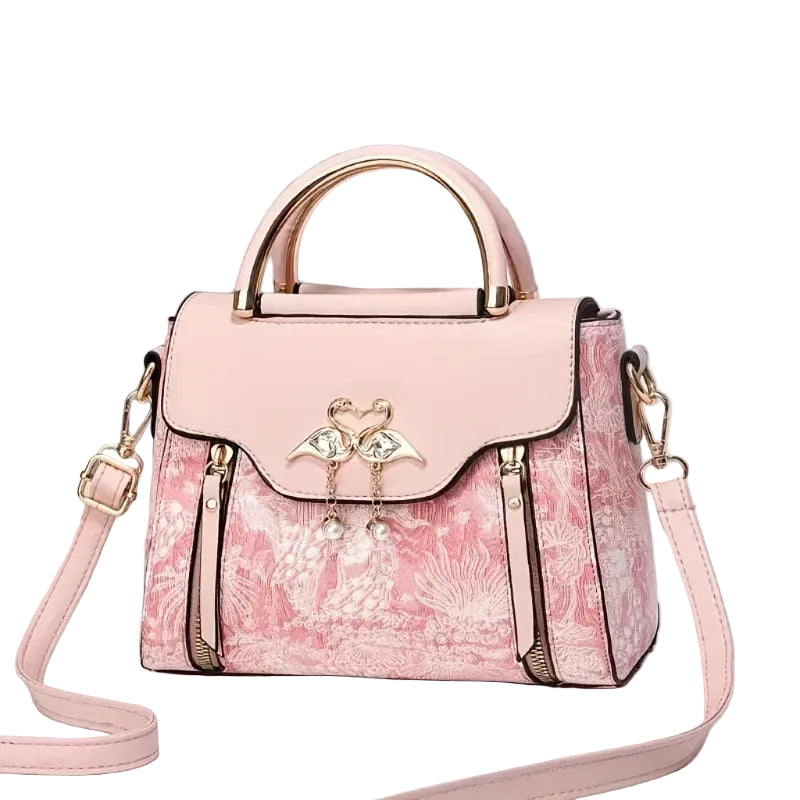 Women Printed PU Leather Shoulder Bag Crossbody Satchel Handbag TAVEN System LLC