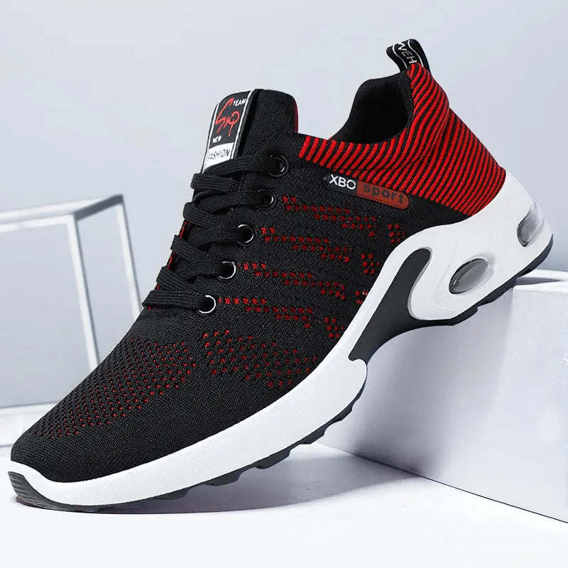 Men's Trendy Breathable Lace-Up Running Shoes Korean Light Casual Sports Sneakers TAVEN System LLC