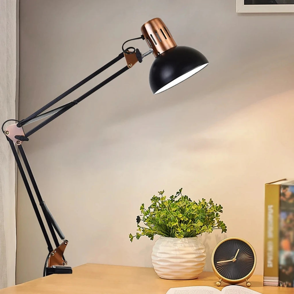 ED Studio Desk Lamp Vintage Portable Lamps With Clamp Book Reading Folding Writing Study Light Fixture  Nail Manicure Table TAVEN System LLC