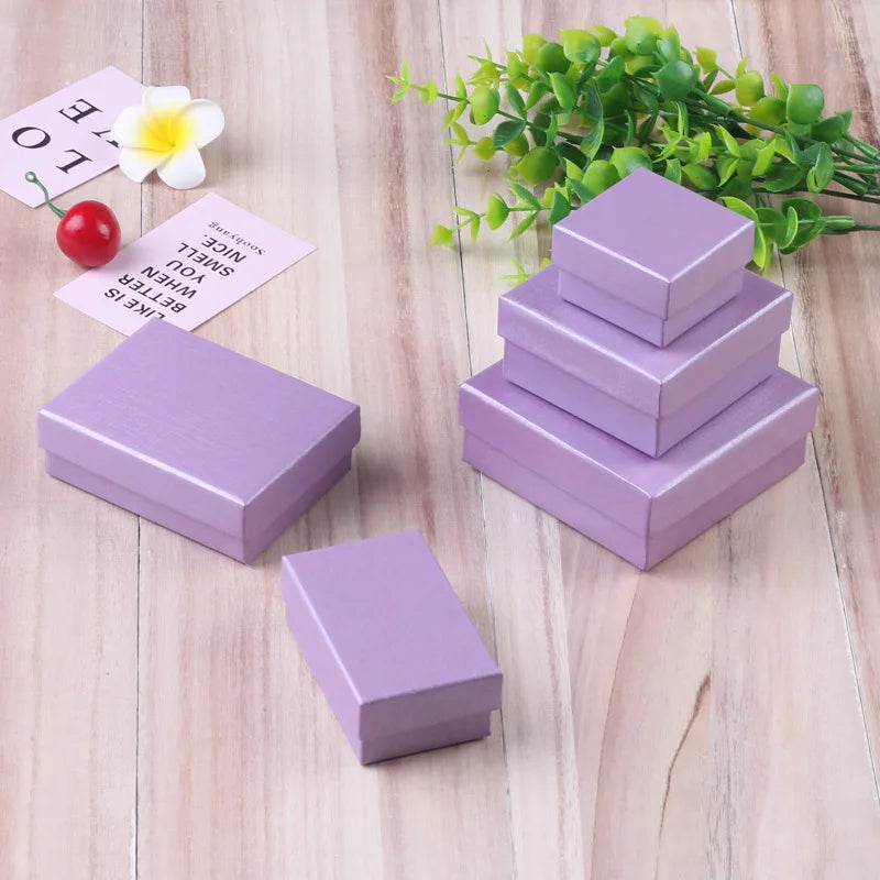 12pcs/ lot Simple Box Earnail Rings Earrings Bracelet Necklace Gray Black Paper Jewellry Display Case Jewelry Organizer Boxes TAVEN System LLC