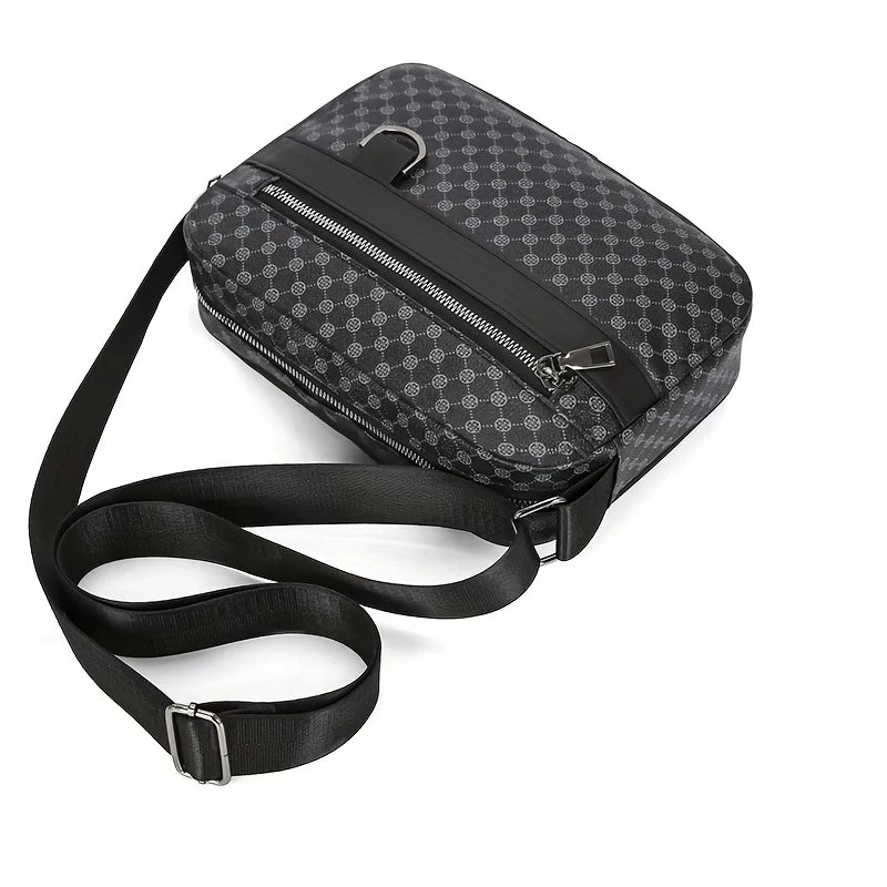Men’s High Capacity Crossbody Sling Bag PU Shoulder Commute Bag TAVEN System LLC