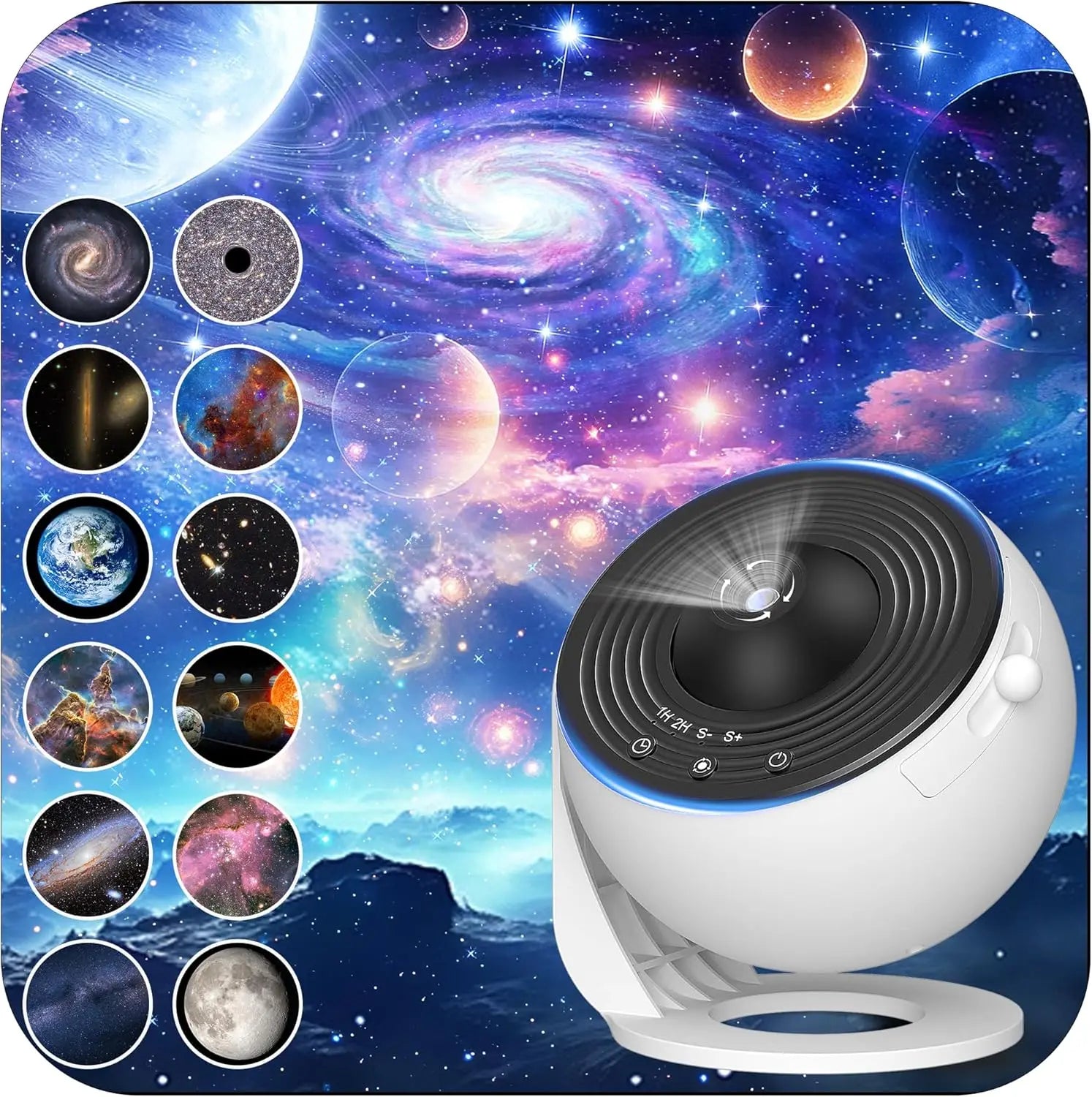 Galaxy Projector for Bedroom, HD Image Star Projector, Adjustable Galaxy Light Knob, 13 Film Discs, Planetarium Projector for Ki TAVEN System LLC