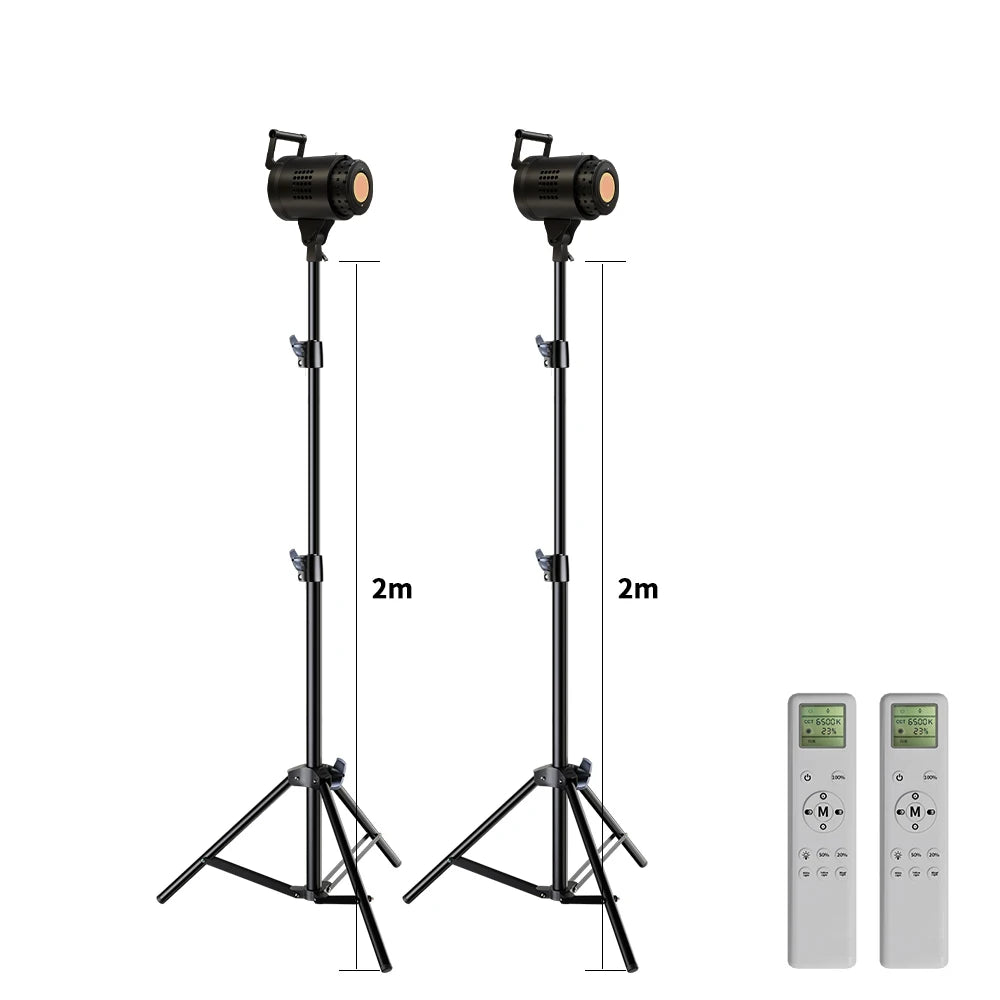 Bowens Video Studio Kit 90/135W 220V Photography Light Dimmable Kit LED Lamp 2m Tripod Flash Studio Lighting 3000-6000K 3 Color TAVEN System LLC