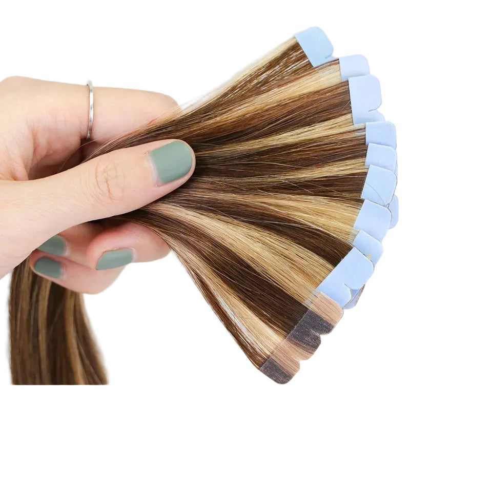 Mini Tape In Human Hair Extensions Invisible