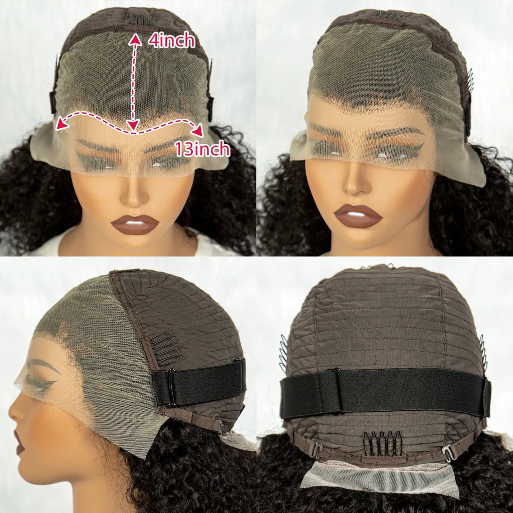Color: T1B/613, Ships From: CHINA, Stretched Length: 20inches, Density: 300%, Lace Size: 13x4 - 300% Density 12A Double Drawn 13x4 Lace Front Bouncy Curly Human Hair Wigs Natural Burmese Curly Remy Hair Wigs for Black Women Taven