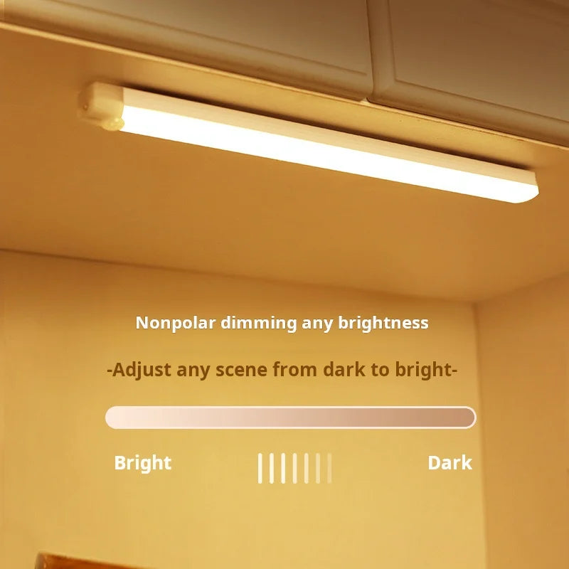 1pc Wireless Rechargeable LED Motion Sensor Cabinet Light - Ideal for Closet, Kitchen, Wardrobe, Stairs - Battery Operated Night TAVEN System LLC