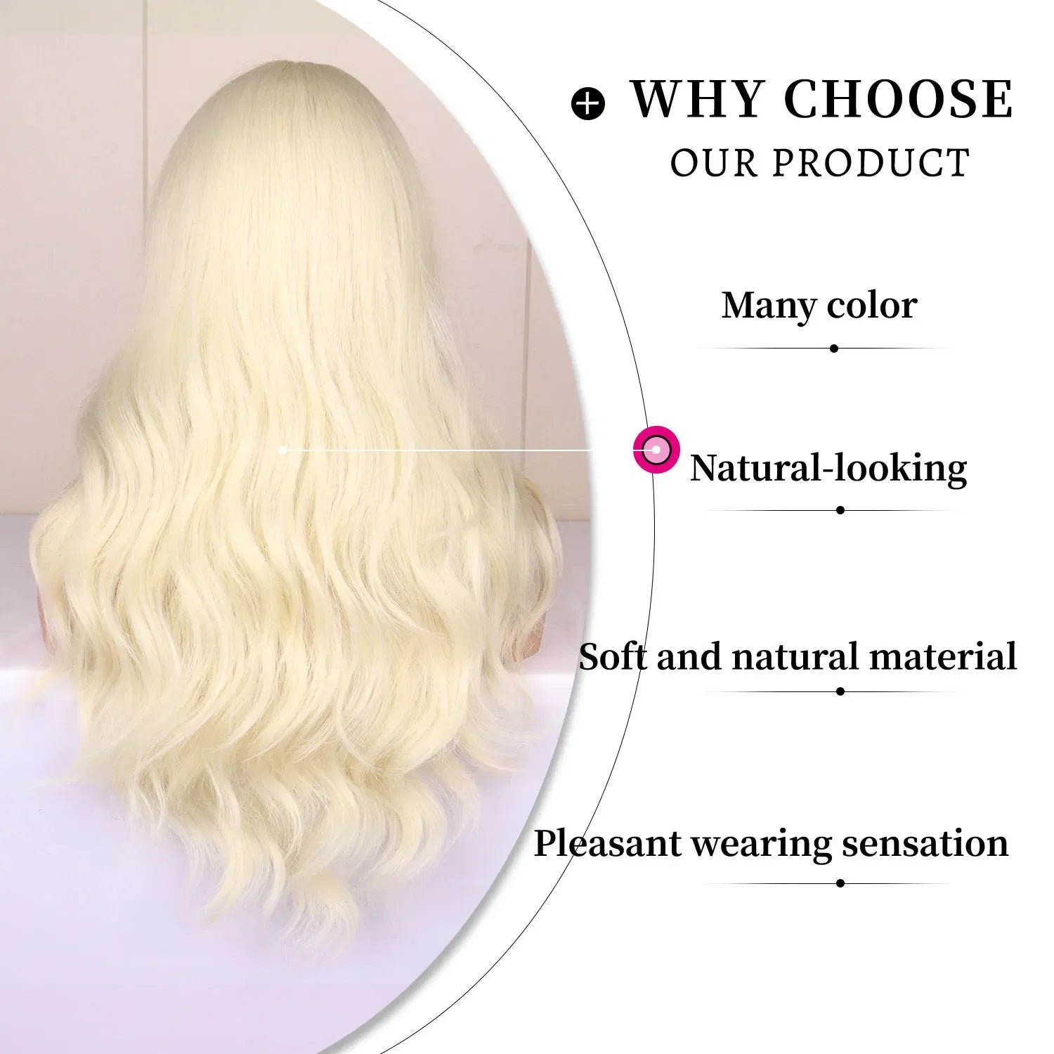 Color: T1B/Burgundy - Light golden synthetic wig with big waves for Halloween party, cosplay wig, everyday wig, high-temperature hair silk wig set Taven