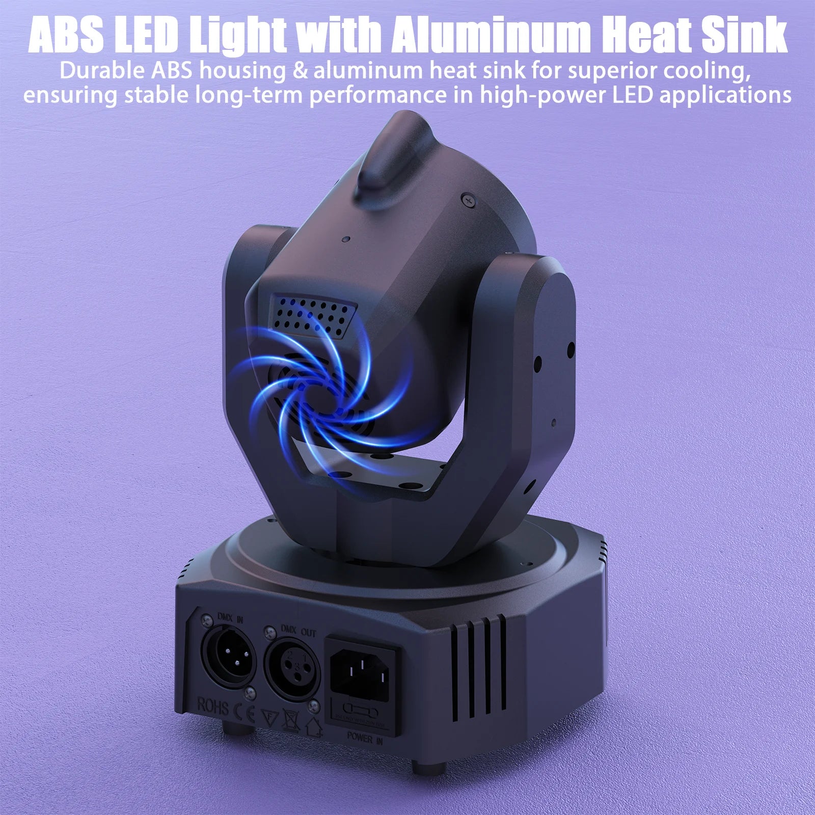 U'King Mini 30W Beam Pattern Moving Head Light RGB DMX Sound Activated Strobe Effect Stage Light for DJ Disco Party Christmas TAVEN System LLC