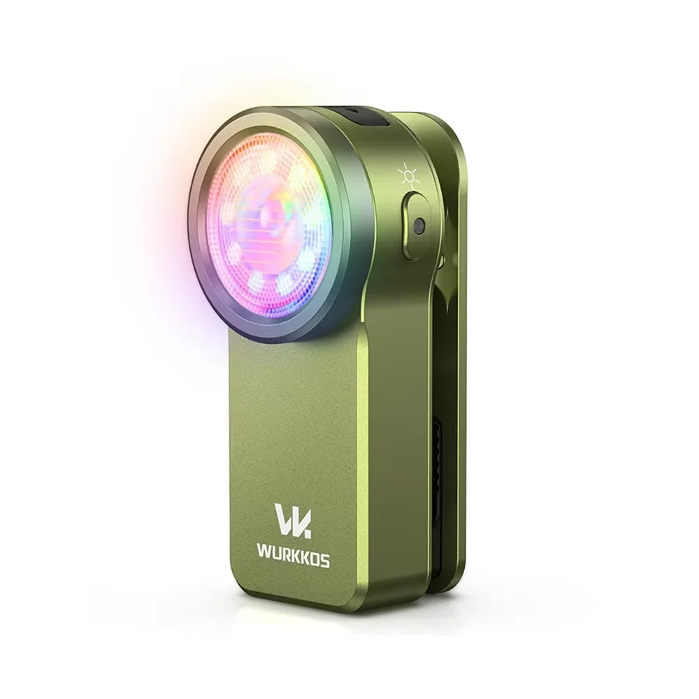 Wurkkos HD03 680LM Mini Clip Light USB Rechargeable Pocket Flashlight Spotlight/Floodlight Portable RGB Torch with Magnet TAVEN System LLC