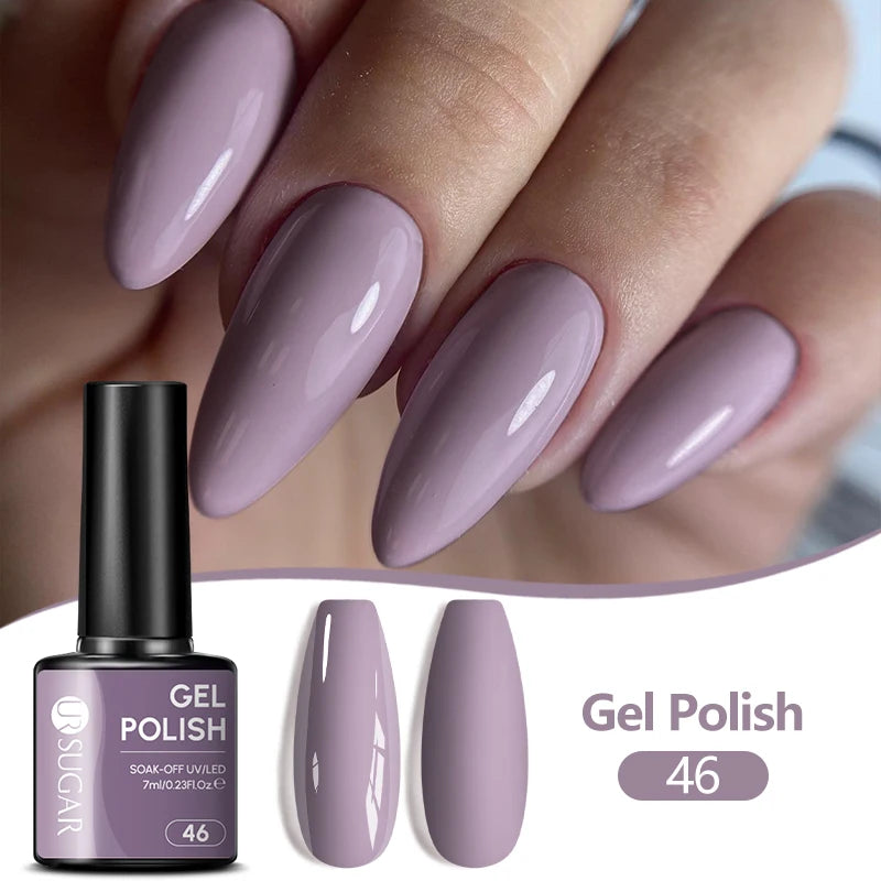 UR SUGAR 7ML Nail Gel Fresh Macaron 107 Colors All For Manicure Semi Permanent Soak Off LED UV Long-Lasting Nail Art Varnish TAVEN System LLC