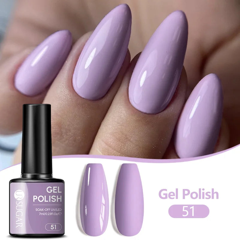 UR SUGAR 7ML Nail Gel Fresh Macaron 107 Colors All For Manicure Semi Permanent Soak Off LED UV Long-Lasting Nail Art Varnish TAVEN System LLC