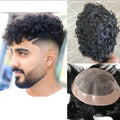 Toupee Color: 610#, Toupee Density: 130%, Length: 6 inches, Toupee Size: 8x10, Toupee Design: free - 20MM Curly Brown Black Super Durable Mono Lace&Pu Mens Toupee Wig Human Hair 15mm Capillary Prosthesi Weave Replacement For Male Taven