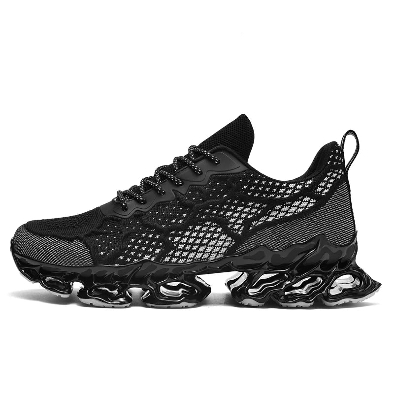 Men Flyknit Sneakers Breathable Lightweight Casual Running Shoes