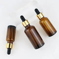 28pcs 15/30/50ml Golden Empty Dropper Bottle Essential Oil Glass Bottle Refillable Aromatherapy with Funnel Glass Eye Dropper TAVEN System LLC