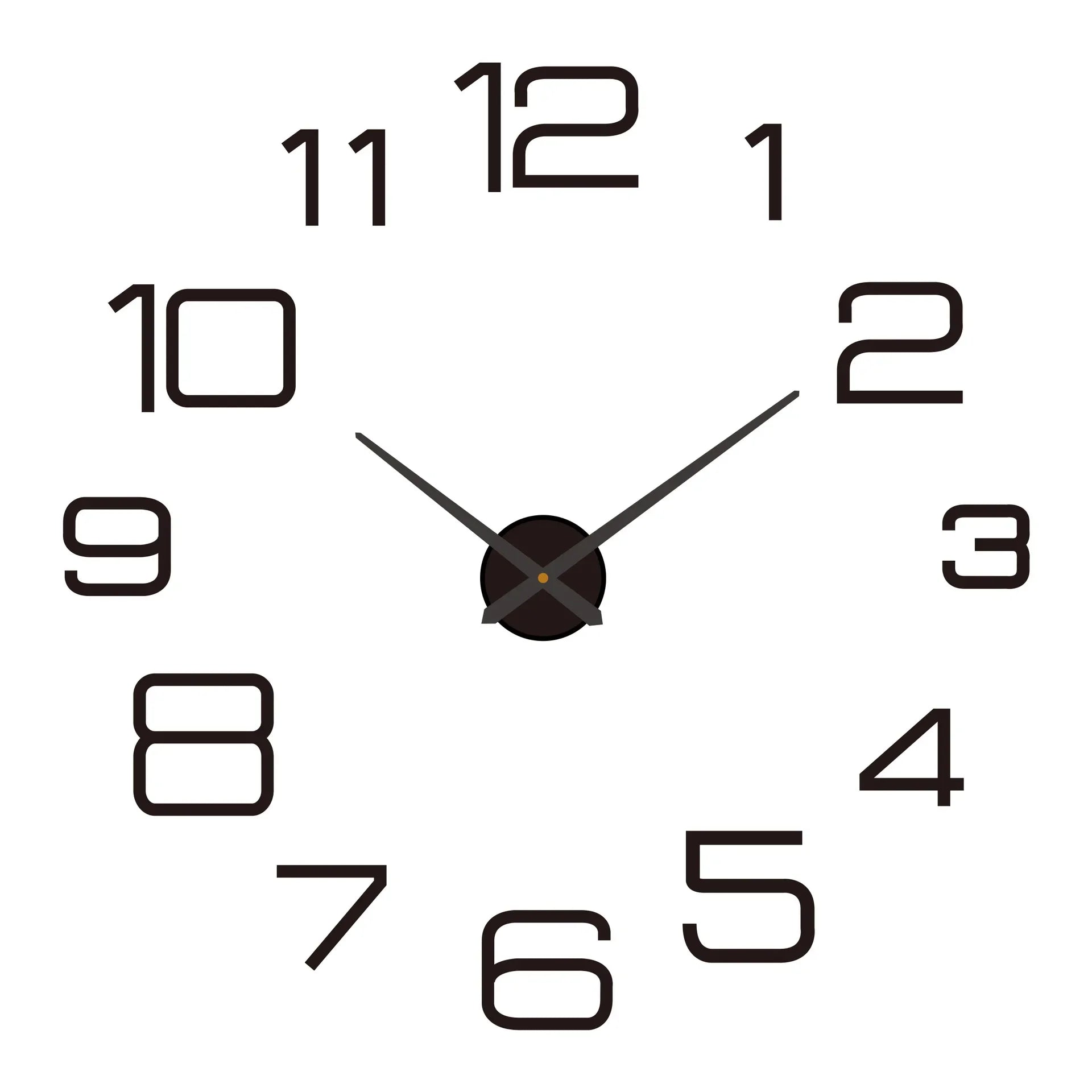 New Modern Design Large Wall Clock 3D DIY Quartz Clocks Fashion Watches Acrylic Mirror Stickers Living Room Home Decor Horloge - TAVEN System LLC