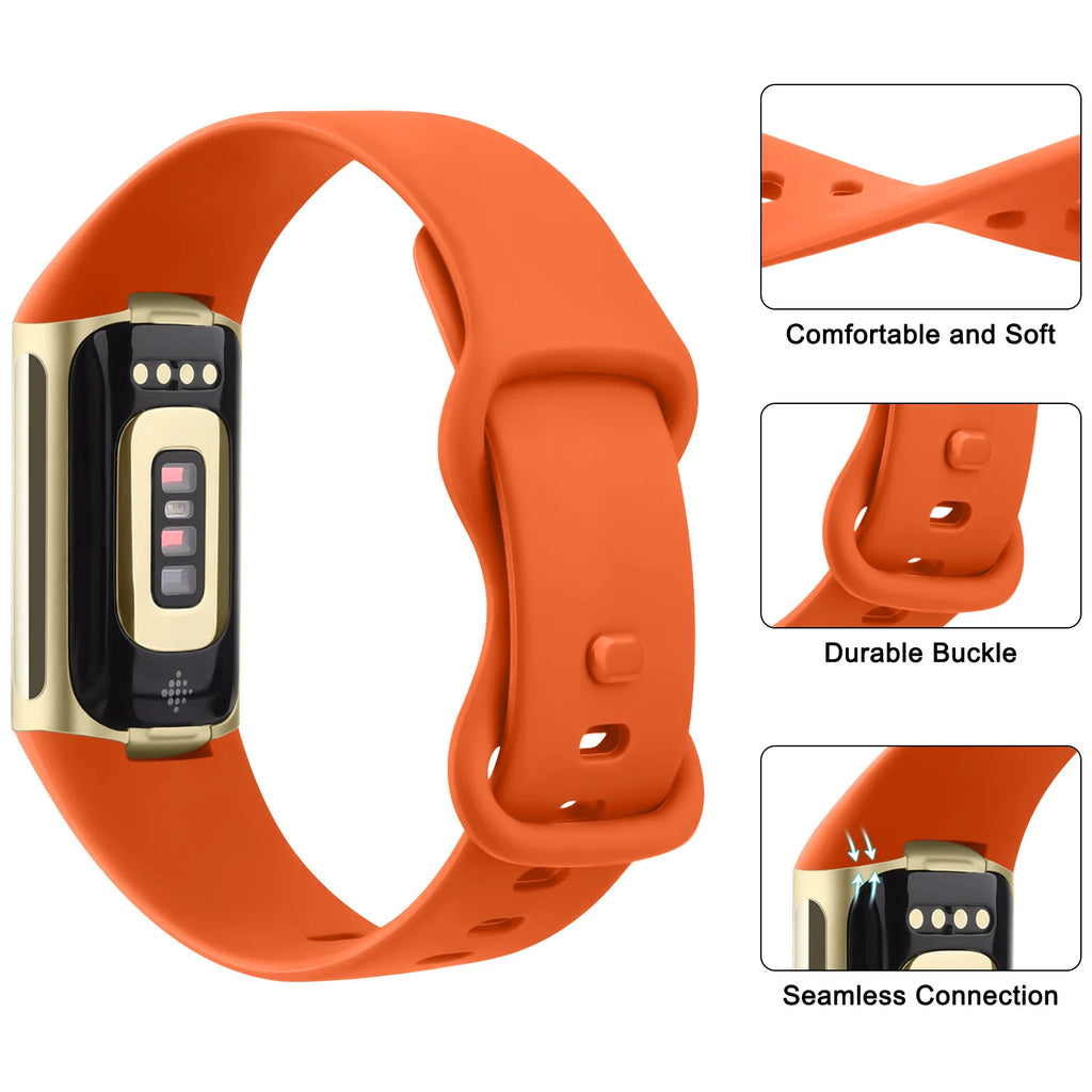 Soft TPU Watch Strap For Fitbit Charge 5 6 Band Wristband For Fitbit Charge 5 6 Strap Bracelet Replacement Smartwatch Accessory TAVEN System LLC