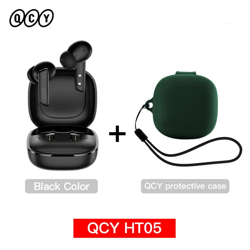 QCY HT05 ANC Wireless Earphone 40dB Noise Cancelling Bluetooth 5.2 Headphone 6 Mic ENC HD Call TWS Earbuds Transparency Mode TAVEN System LLC