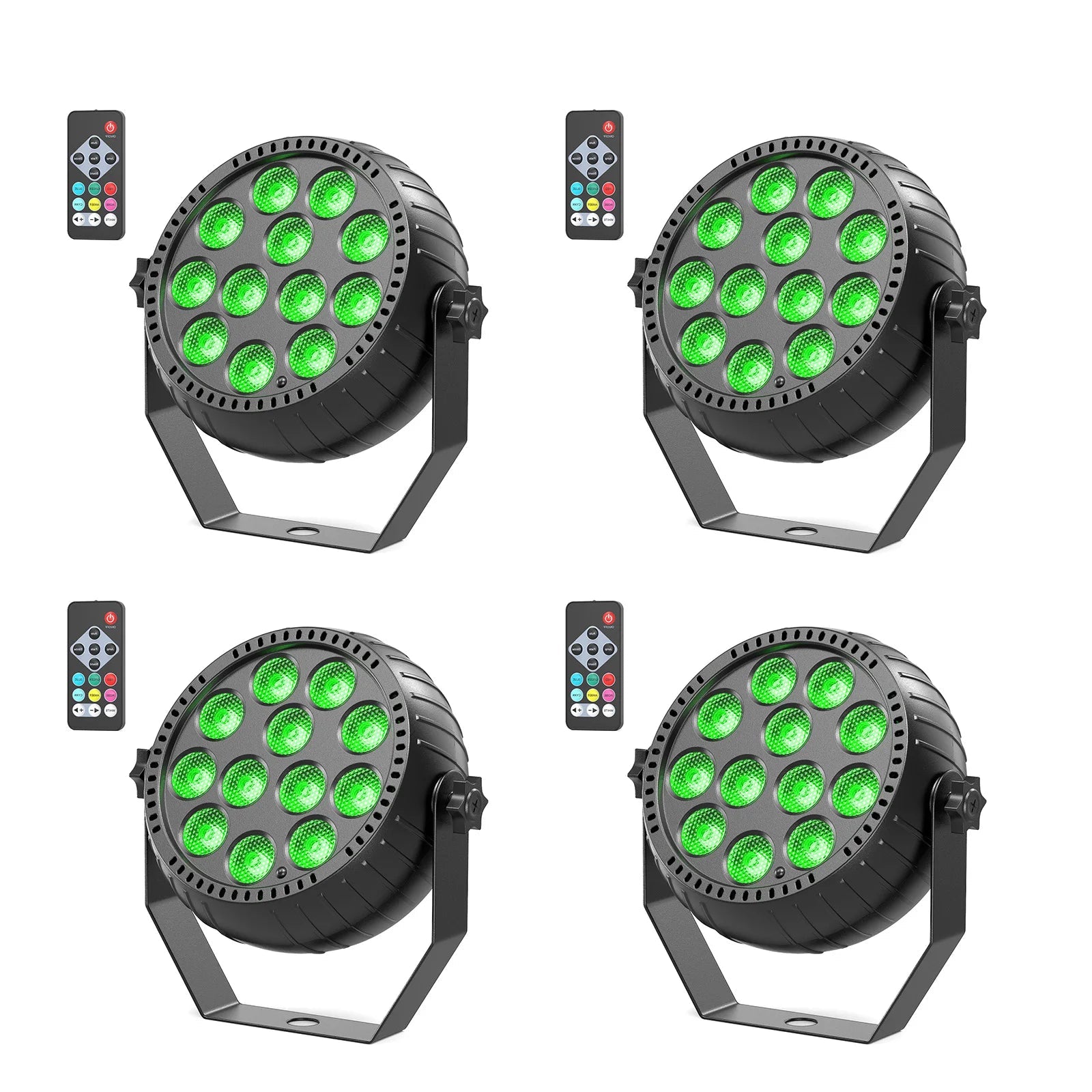 Somspot 1/2/4PCS LED Par Light RGB DJ Disco Party Lights Stage Effect Lighting Projector for Concert Church Wedding Theater TAVEN System LLC