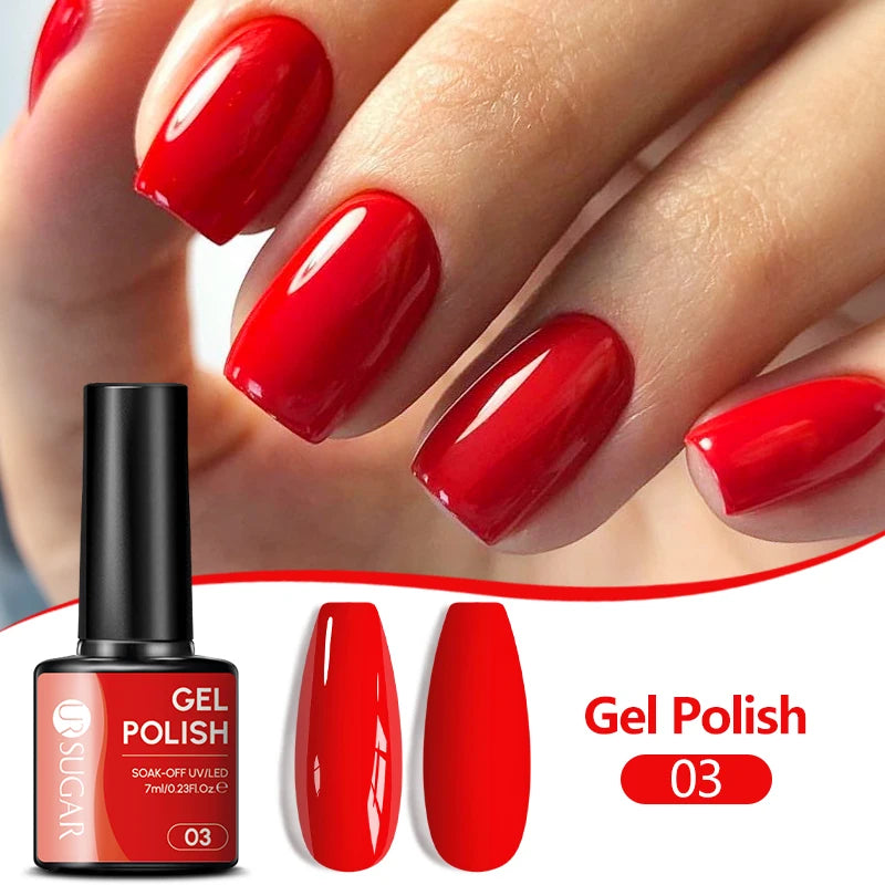 UR SUGAR 7ML Nail Gel Fresh Macaron 107 Colors All For Manicure Semi Permanent Soak Off LED UV Long-Lasting Nail Art Varnish TAVEN System LLC