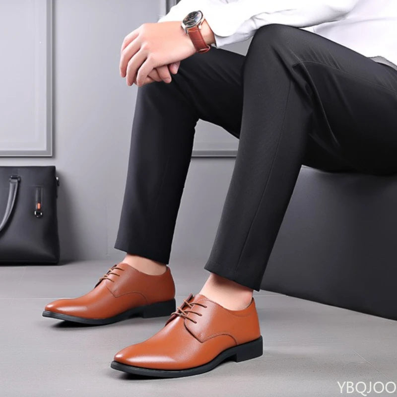 Large size fashionable men's office formal shoes low cut daily comfortable pointed multifunctional men's wedding men's shoes TAVEN System LLC
