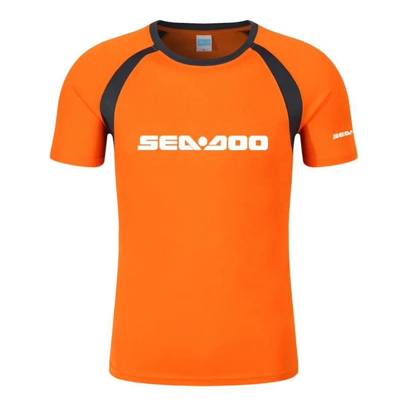 Men Sea Doo Printed Raglan T-Shirt Summer Cotton Streetwear TAVEN System LLC