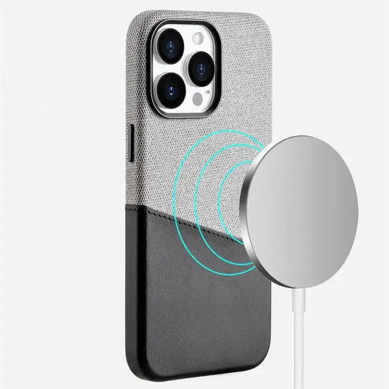 Color: Orange, Material: Silicon - Card Holder MagSafe Leather Phone Case For iPhone 15 14Pro Max 13 14 Pro 12 Pocket Wireless Charging Alloy Lens Hit Color Cover Tim Cook
