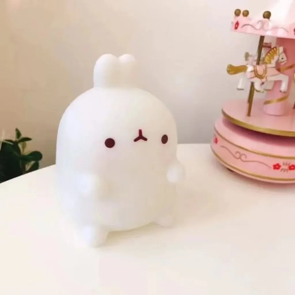 Rabbit Night Light Bedhead Bedroom LED Small Table Light Non Plug In Floor Stand Creative Atmosphere Night Light Decoration TAVEN System LLC