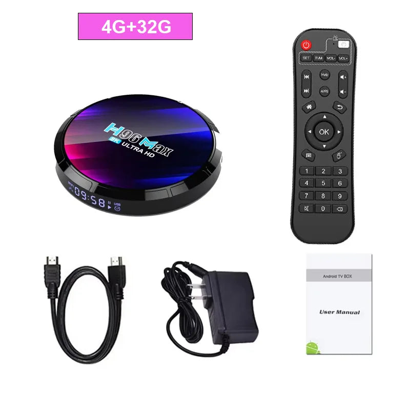 Android 13 Smart TV Box H96 Max RK3528 Quad-core WIFI6 BT 5.0 8k UHD Output 100M/LAN Smart Set Top Box Streaming Media Player TAVEN System LLC