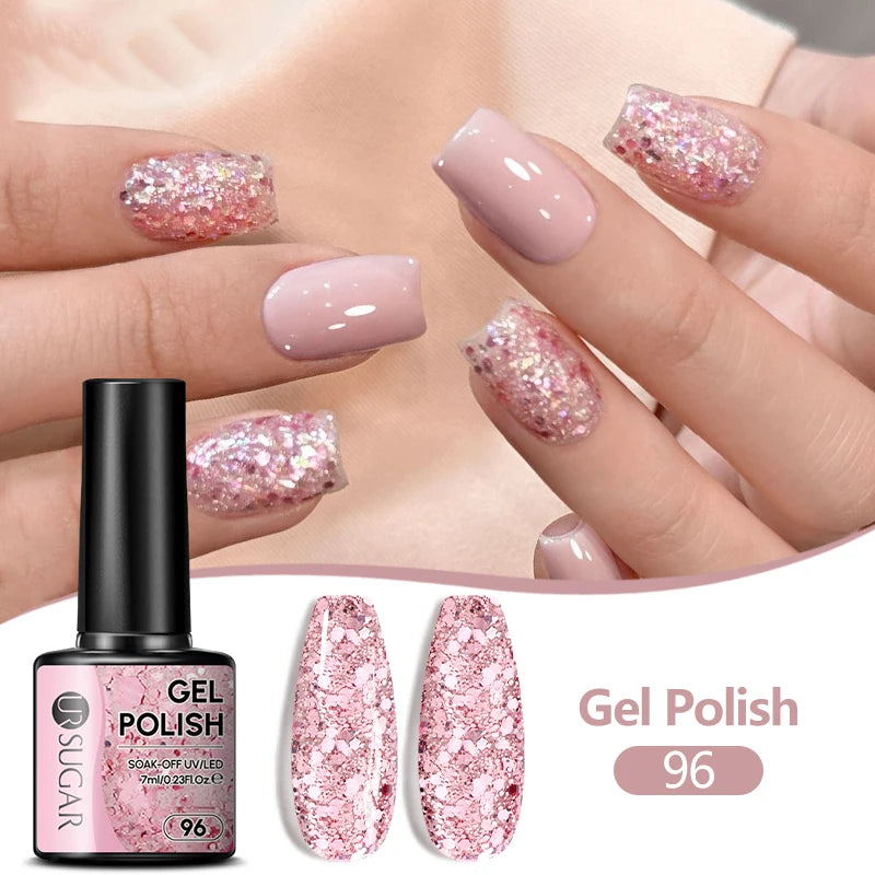 UR SUGAR 7ML Nail Gel Fresh Macaron 107 Colors All For Manicure Semi Permanent Soak Off LED UV Long-Lasting Nail Art Varnish TAVEN System LLC