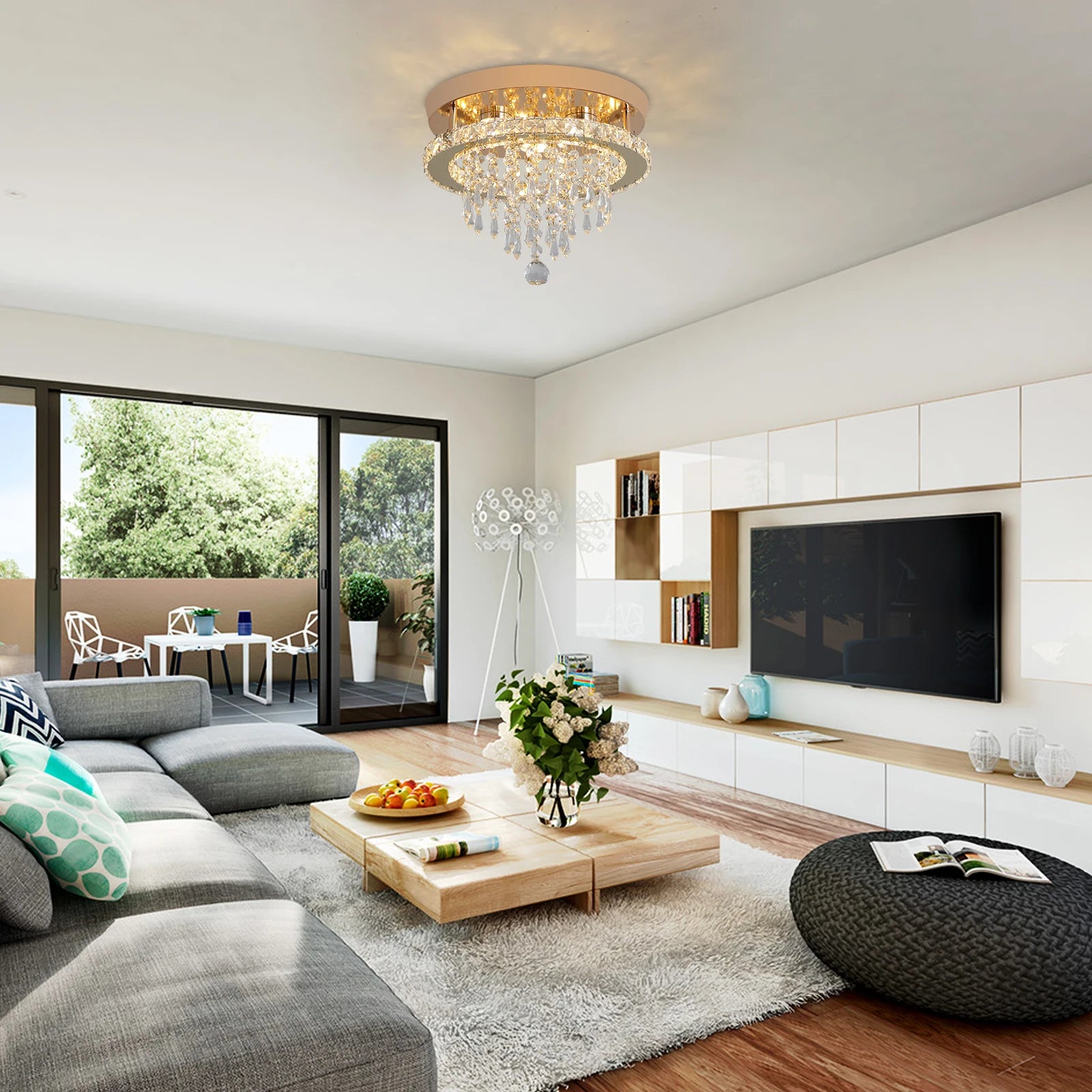 GreeLustr Luxury Crystal Chandelier Lustre Design Gold Modern Led Ceiling Light  Living Room Bedroom Hanging Lamp Lighting TAVEN System LLC