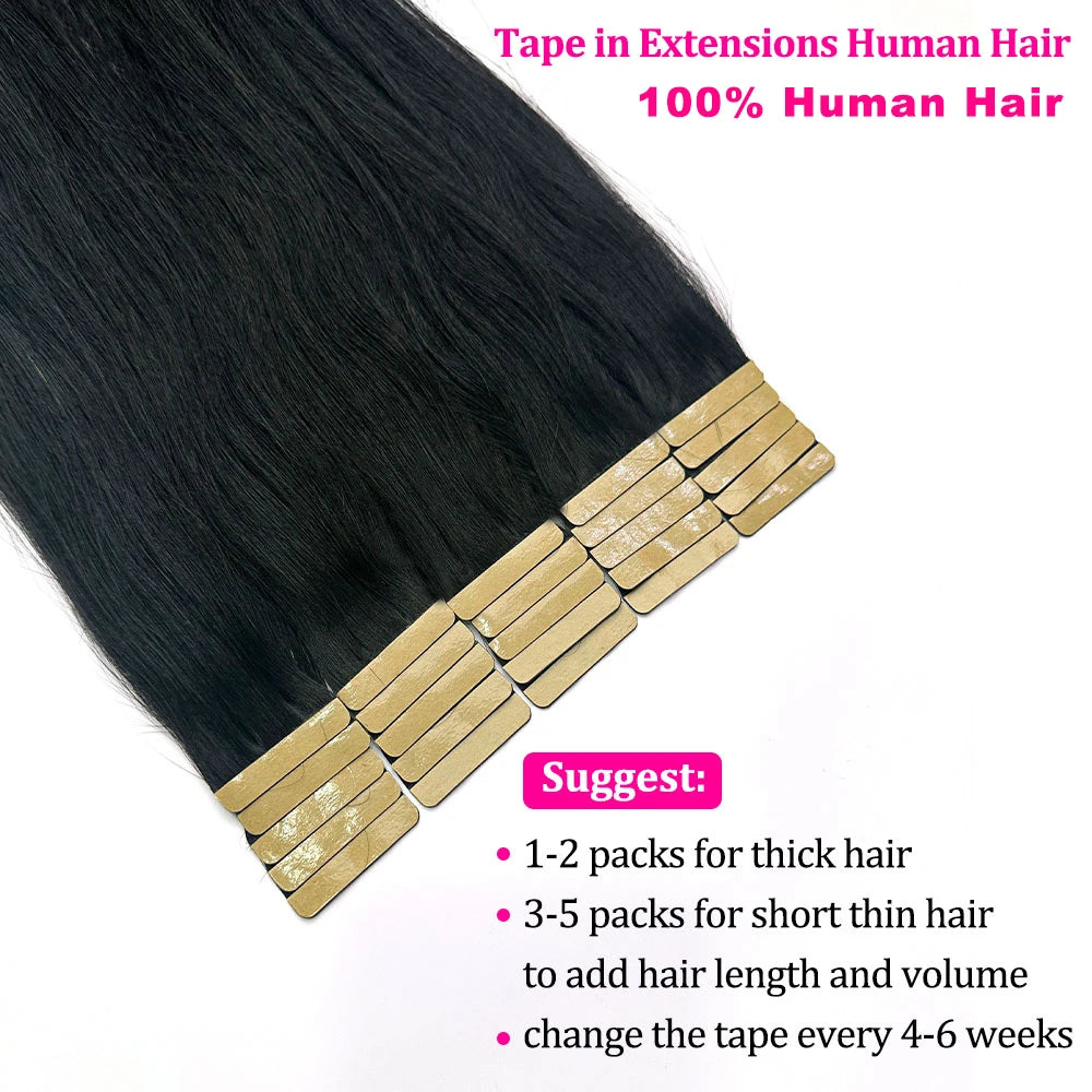 Skin Invisible Tape In Virgin Human Hair Extensions