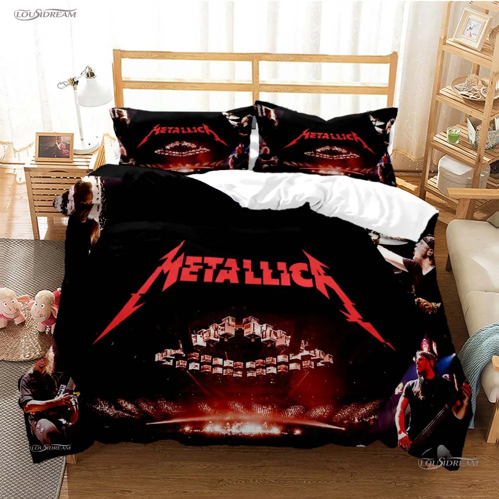 Heavy Metal Music Casal All Season Duvet Cover Comforter Bedding Sets Soft Quilt Cover and Pillowcases Single/Double/Queen/King TAVEN System LLC