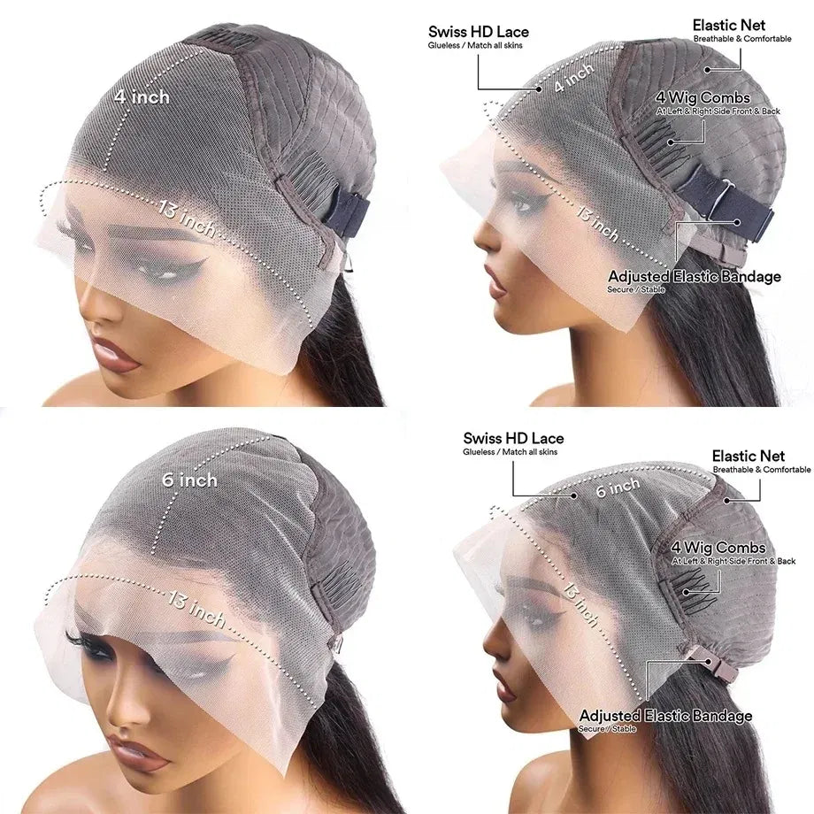 Stretched Length: 18inches, Density: 180%, Ships From: CHINA, Lace Size: 13x6 - hd lace wig 13x6 human hair Curly Wig For Women choice Pre Plucked 30 40 Inch Loose Deep Wave Water wave Frontal Wigs Taven