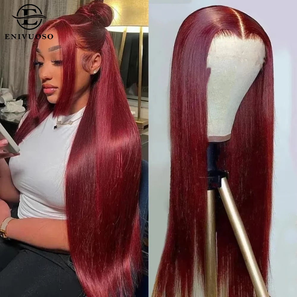 Enivuoso chocolate brown straight lace front wig