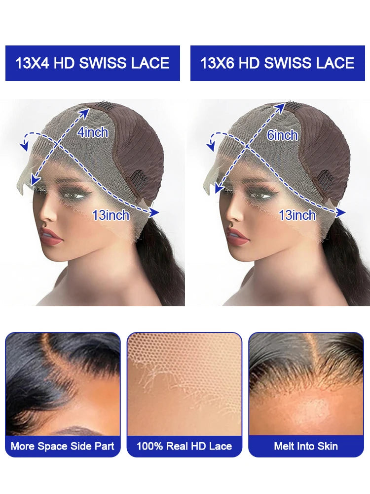 Vietnamese Raw 13X4 Lace Front Wigs For Black Women Remy 30 40 Inch Pre Plucked Bone Straight Human Hair Wigs 13X6 Hd Lace Frontal Wigs - TAVEN System LLC