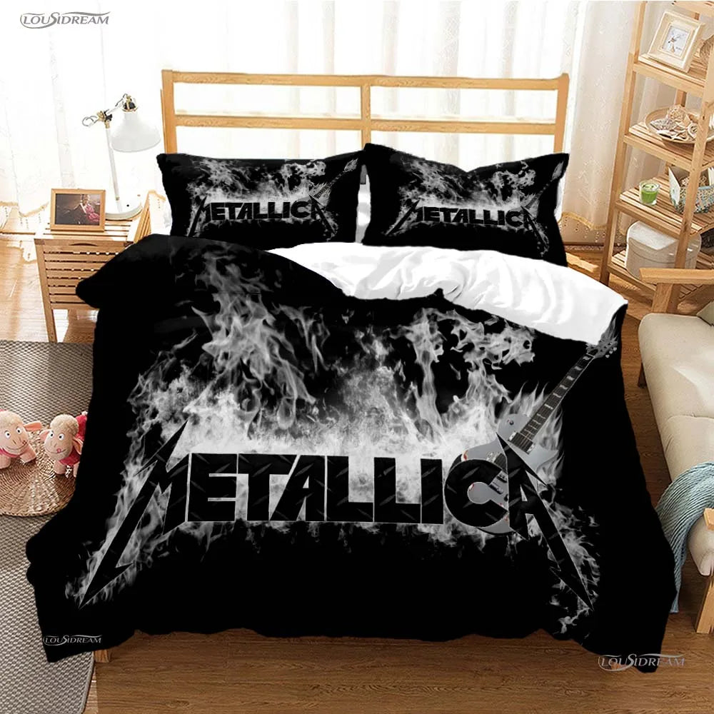 Heavy Metal Music Casal All Season Duvet Cover Comforter Bedding Sets Soft Quilt Cover and Pillowcases Single/Double/Queen/King TAVEN System LLC